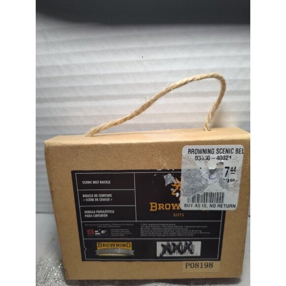 Belt Buckle Club Zinc Alloy Browning Deer Design Flat Pewter Finish Jeans‎ Gift - Picture 4 of 6